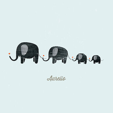 Elephants 4 (Mint)