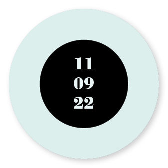 Sticker Minimal Three Mint (Datum)