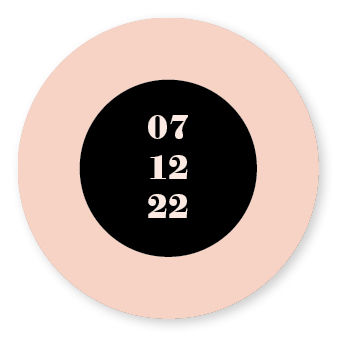 Sticker Minimal Three Rosa (Datum)
