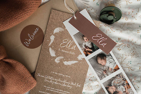 NEU! Geburtskarten mit Anhänger