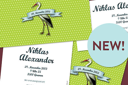 Nouveaux motif CIGOGNE (VERT)