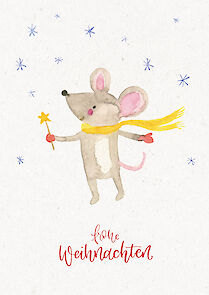 Weihnachtskarte Maus A6