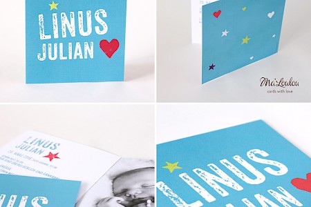 Ma'Loulou Geburtskarte nach Kundenwunsch