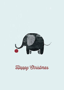 Carte de Noël Elephants