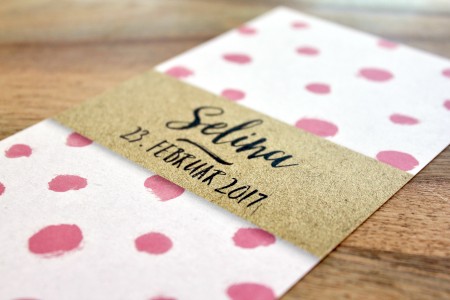 Wunderschöne Rückmeldung für die Geburtskarte von Selina