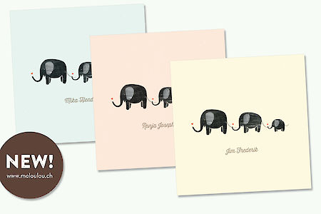 New! Die Elephants Geburtskarten Serie!