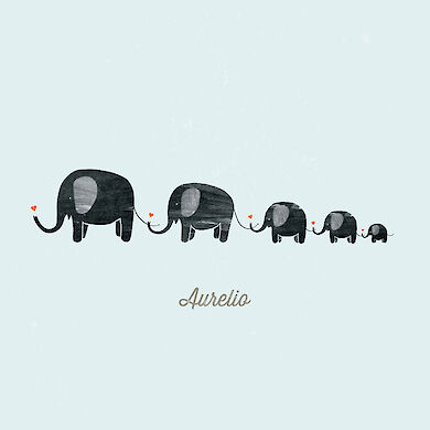 Elephants 5 (Mint)