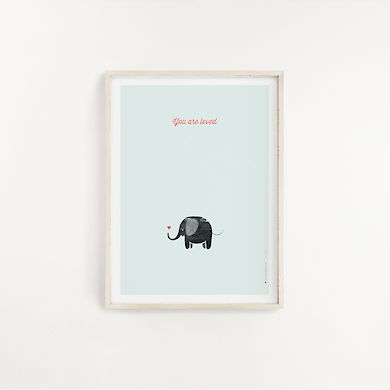 Poster Elephant A4