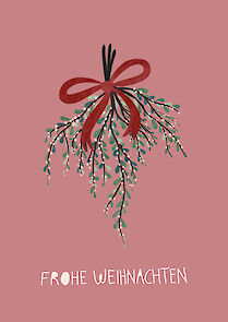 Carte de Noël Bouquet de gui