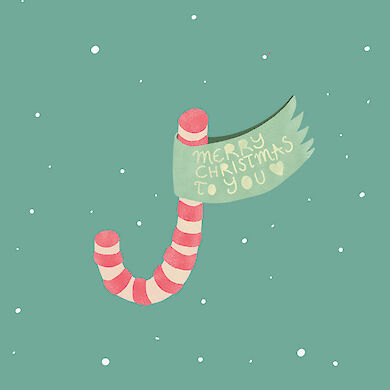 Carte de Noël X-Mas Candy carré